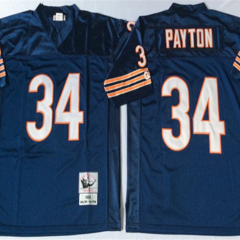 M&N Chicago Bears 34 Walter Payton Navy Legacy JerseySmall Number